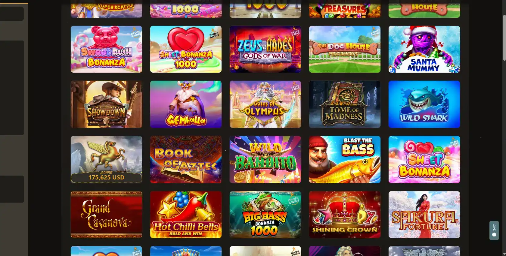 Интерфейс личного кабинета Mad casino